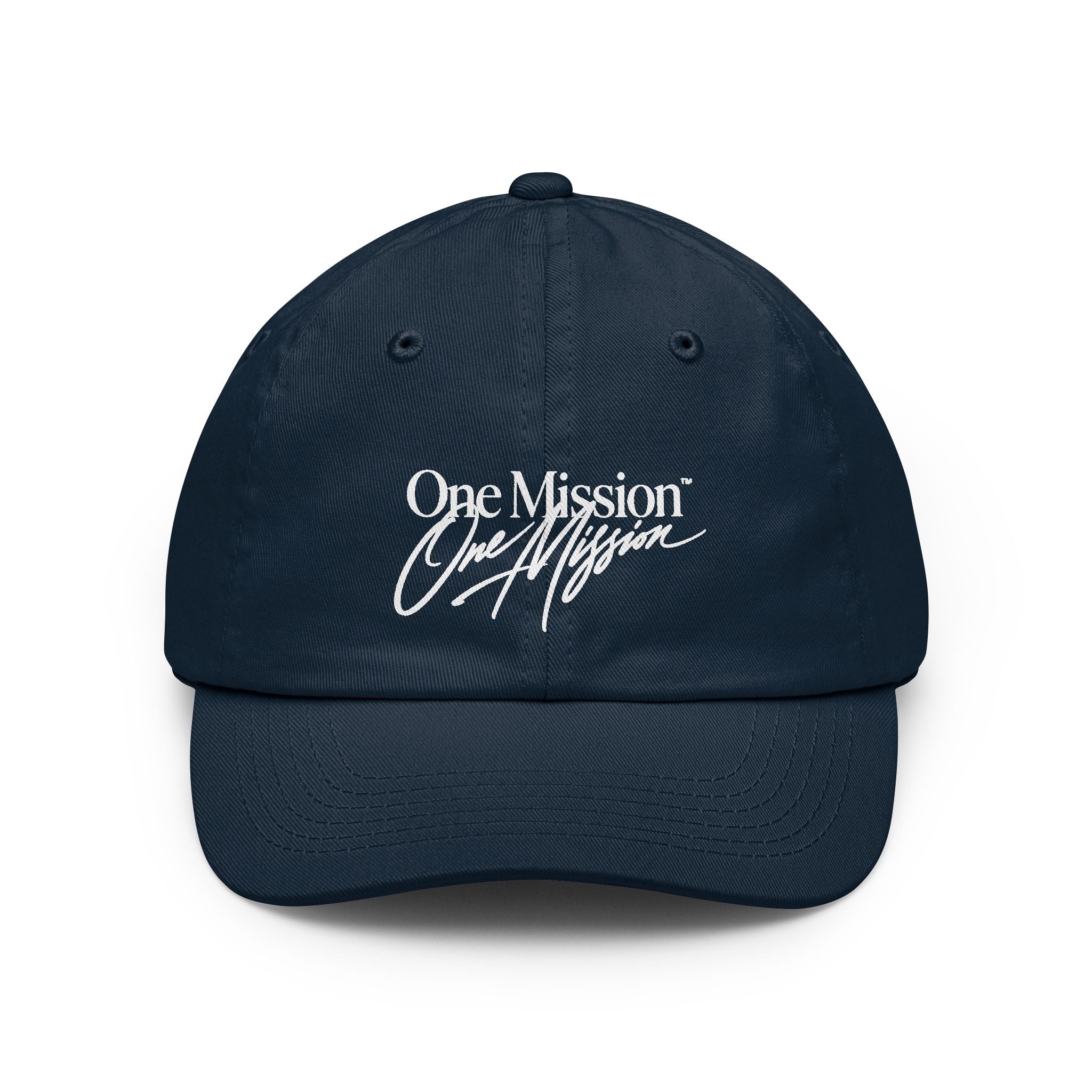 Dad Hat — "One Mission" Script Embroidered Baseball Cap