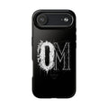 Tough Phone Case — Minimal Botanical OM Monogram Protective Cover