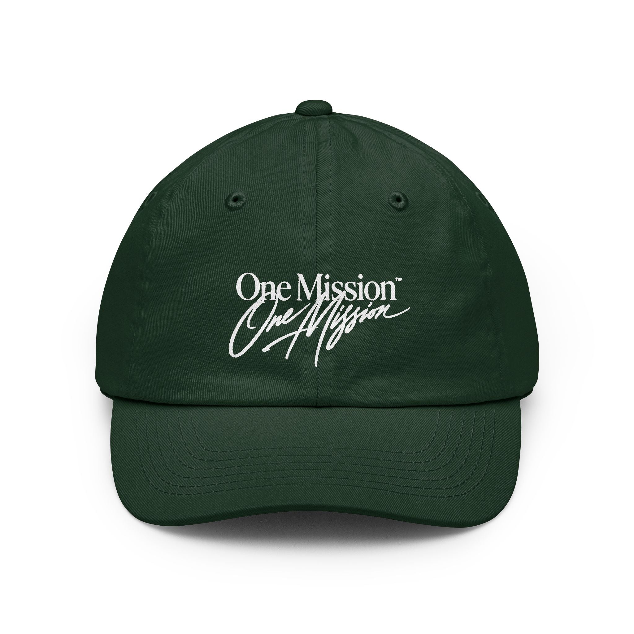 Dad Hat — "One Mission" Script Embroidered Baseball Cap