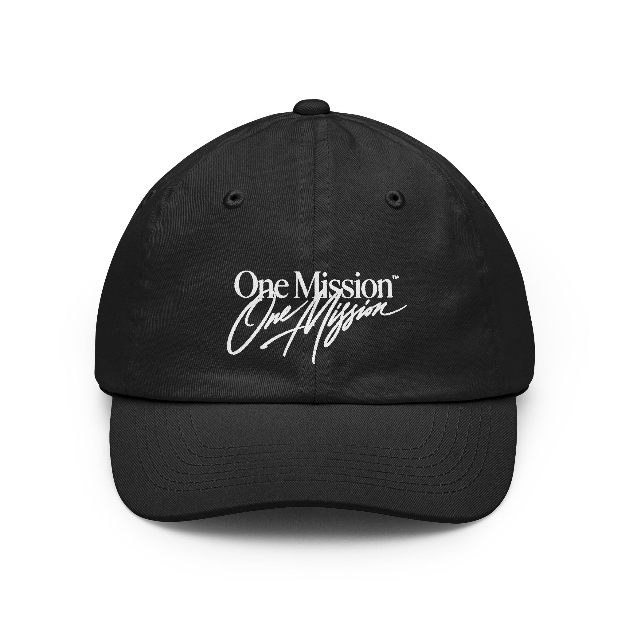 Dad Hat — "One Mission" Script Embroidered Baseball Cap