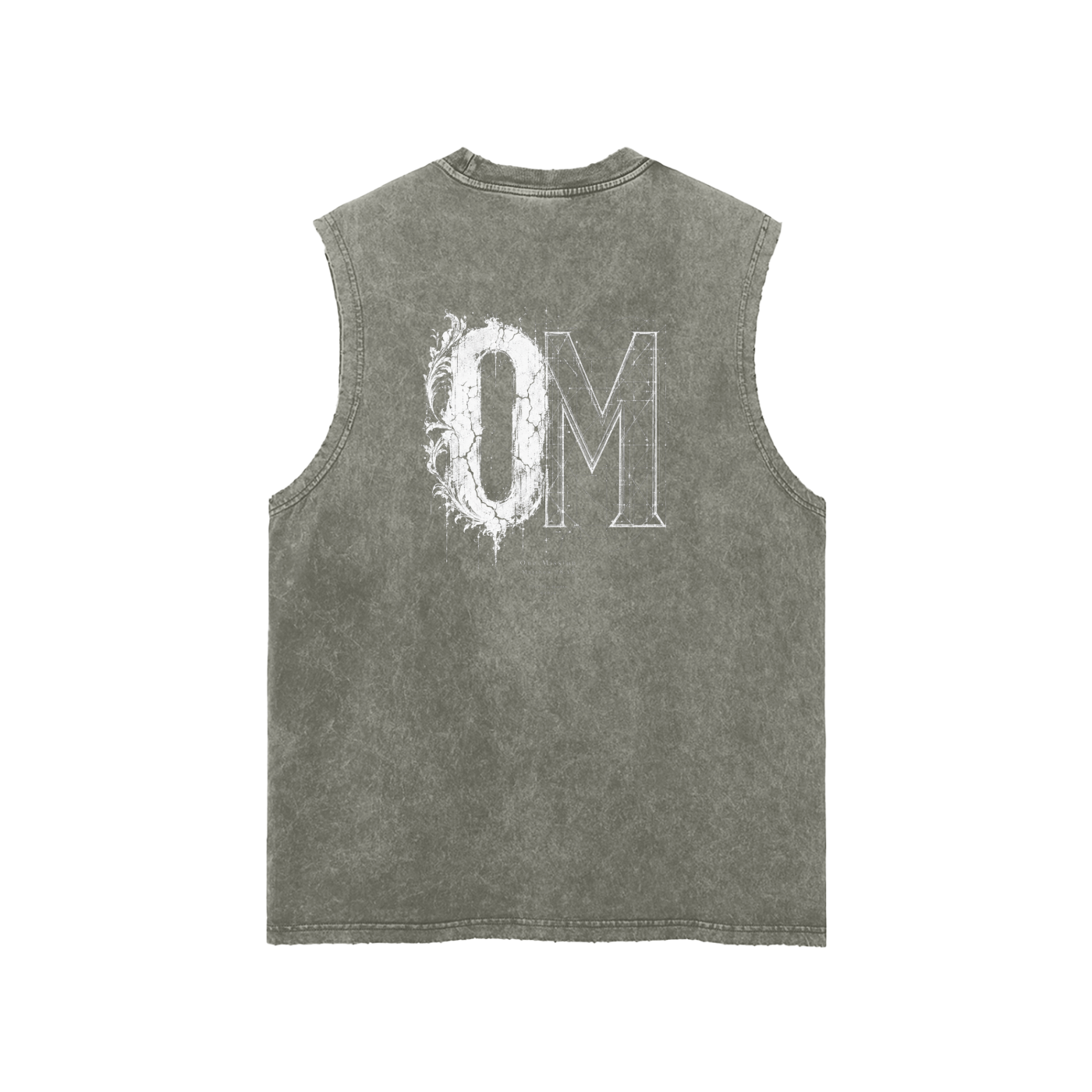Snow Washed Frayed Hem Tank Top